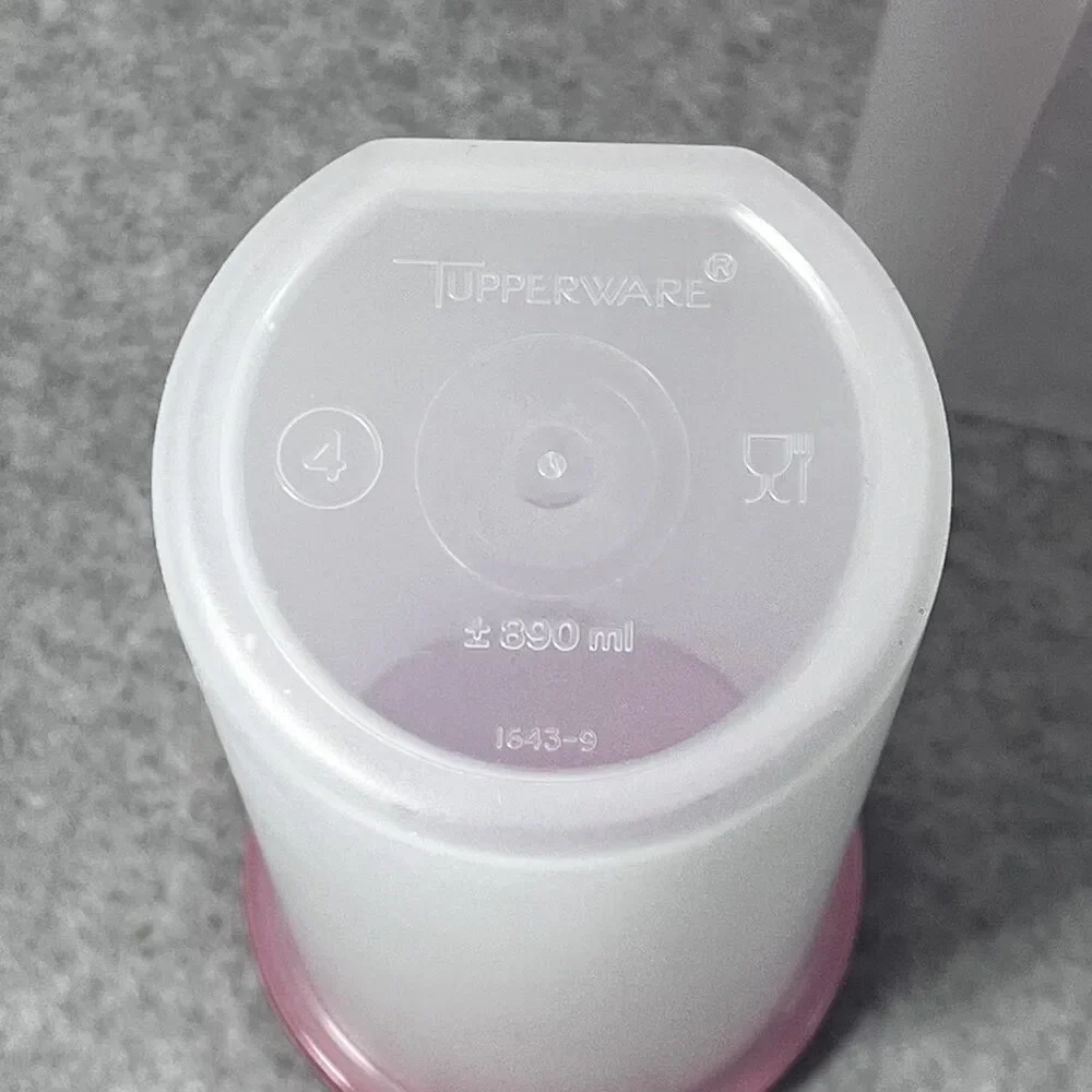 Tupperware Modular Mate Oval 4 Containers Set of 5 Red Lids 890ml Pantry Storage